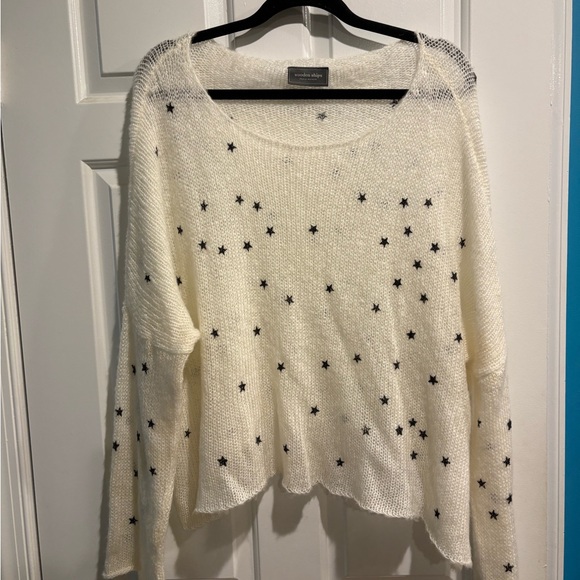 Wooden Ships Sweaters - Wooden Ships Star Open Weave Scoop neck oversized sweater white M L